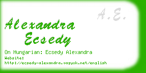alexandra ecsedy business card
